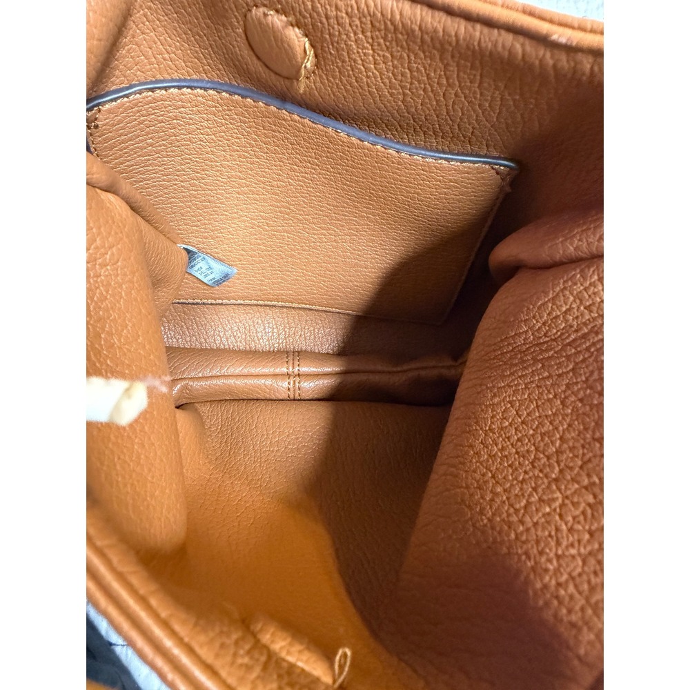 Mali + Lili Brown Vegan Leather Braided Handle Shoulder Bag Tassel Hobo Purse - Picture 4 of 5